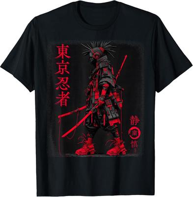 Tokyo Ninja Cyberpunk Samurai Warrior Art Style T-Shirt