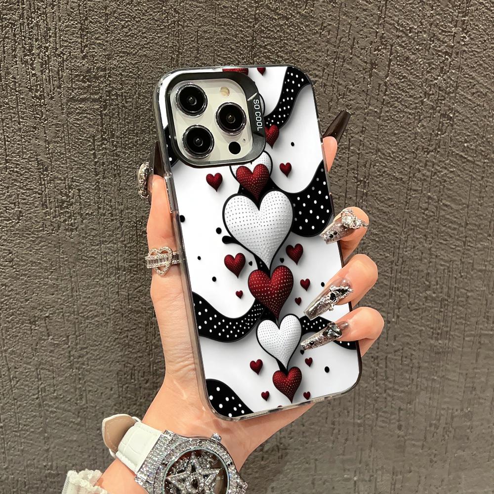 Простой и заботливый дизайн чехла для телефона, подходящий для iPhone 16, 17, 15, 14, 13, 12, 11 Pro/Max/Plus, противоударный