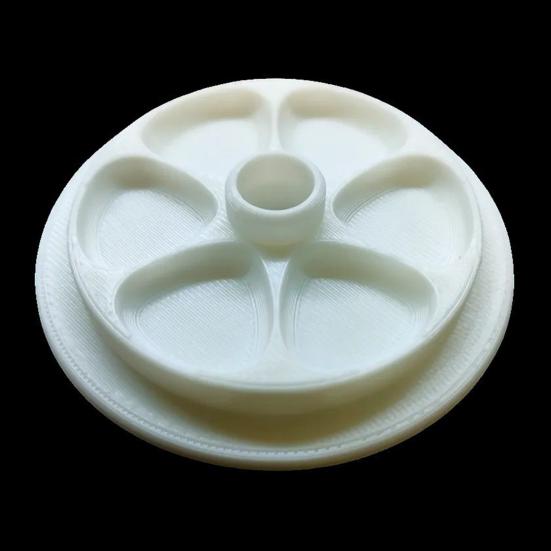 Mason Jar Palette Plum Blossom Shape Watercolor Paint Tray Portable DIY Doodle Mixing Dish for Kids Artists Beginner Painting Kit