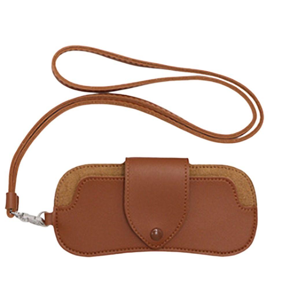 Однотонный чехол для солнцезащитных очков из ПУ кожи, подвесной держатель для солнцезащитных очков, аксессуары для очков