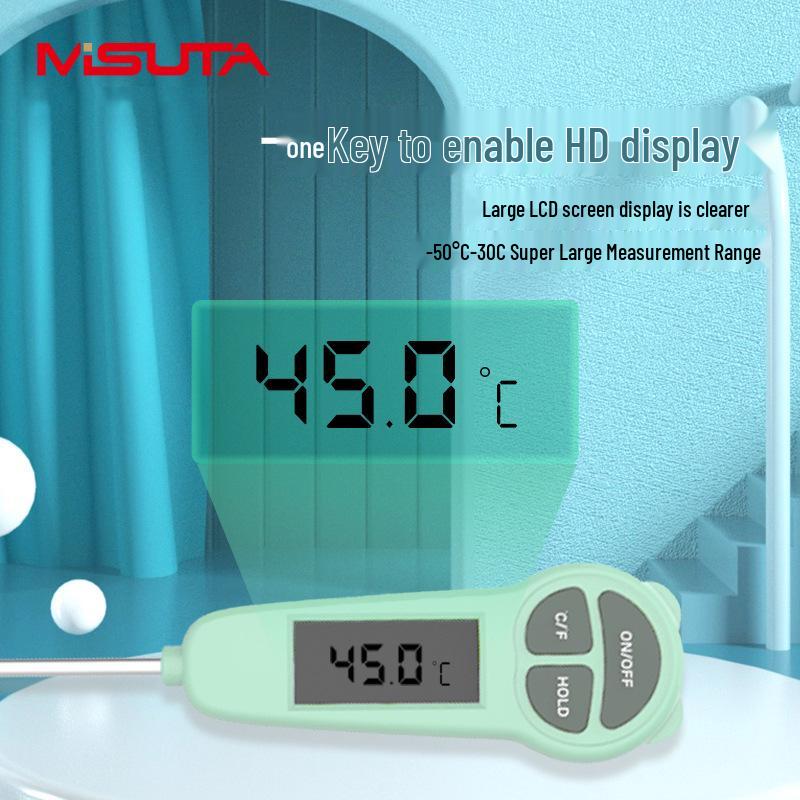 Электронный пищевой термометр из нержавеющей стали 304 для выпечки, детского питания, воды и масла