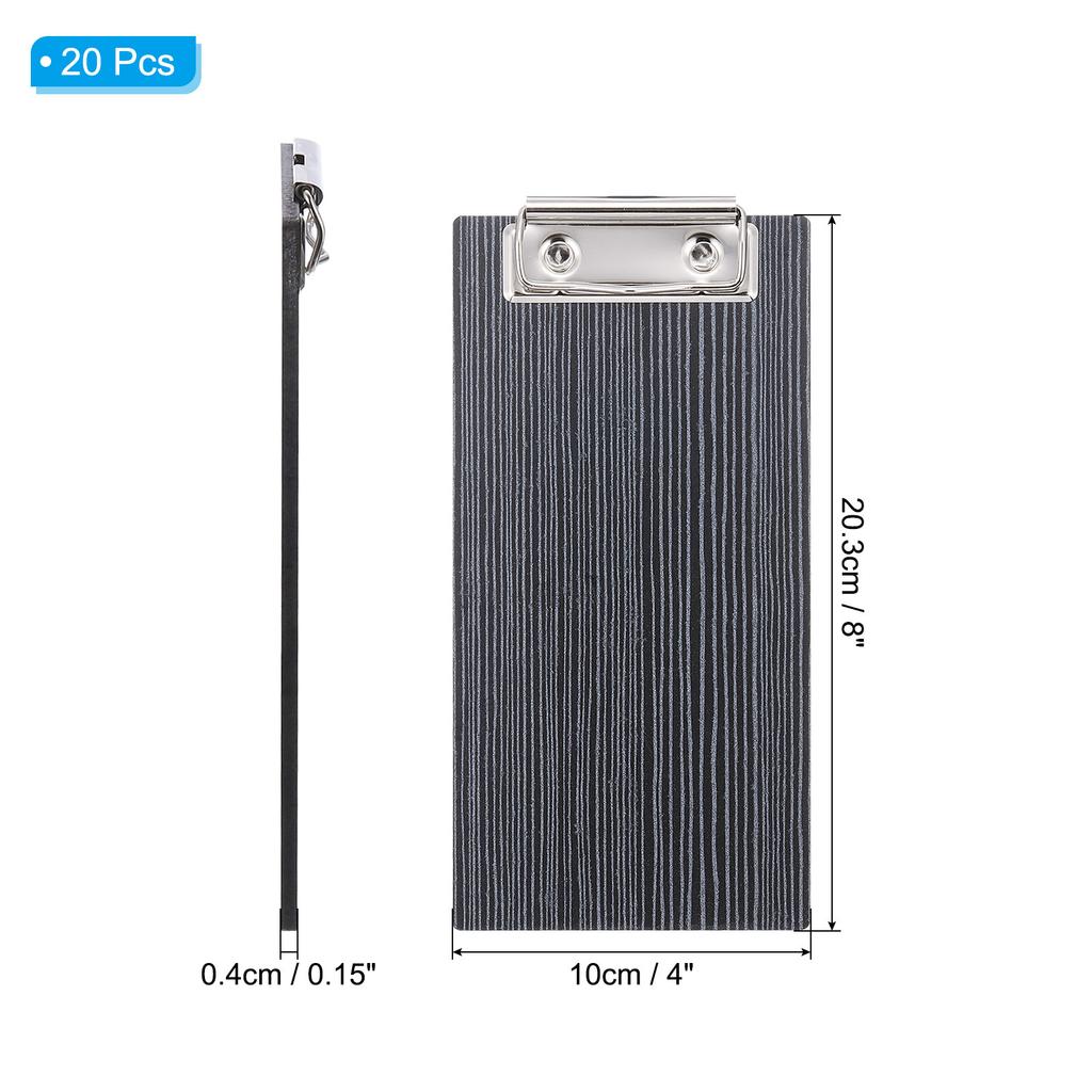 10/20Pcs Check Presenters for Restaurant Mini Clipboard Wood Check Holder Half Page Menu Holder for Restaurant Cafe Check Server