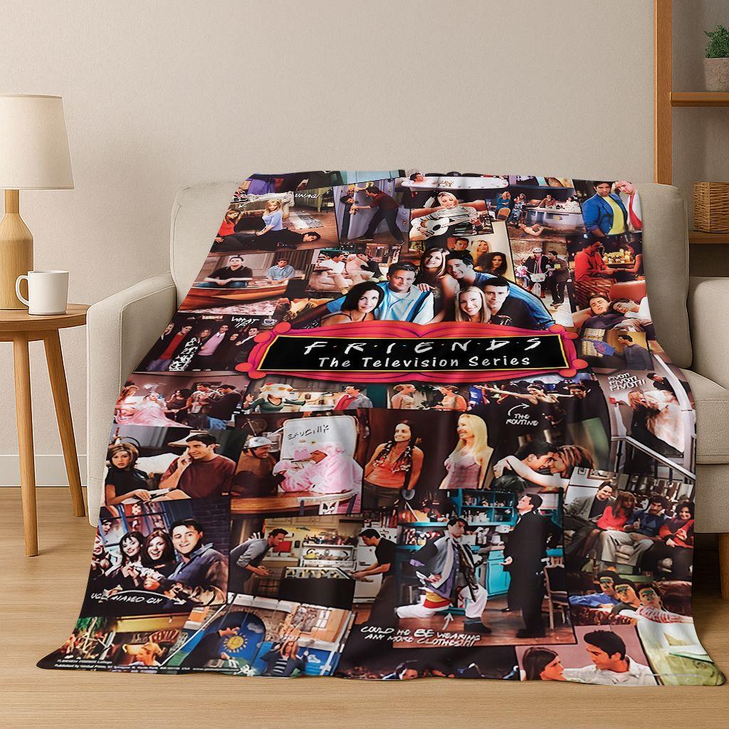 Классическое одеяло из фланели Central Perk из сериала Друзья, Уютное мягкое плед-покрывало для дома, спальни, кровати, дивана, пикника, офиса, Подарок, Ребенок