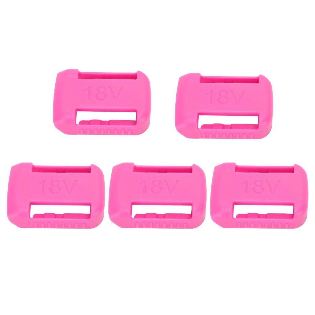 5pcs 14V‑60V Battery Mount Holder Storage Shelf Rack Stand Slots Hanger Buckle Pink
