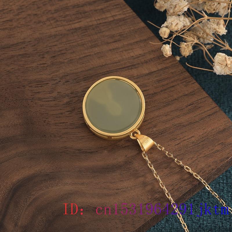 Green Jade Buddhism Pendant Jewelry Chalcedony Women Zircon Gemstone Necklace Amulet Fashion Natural Charm Gifts 925 Silver