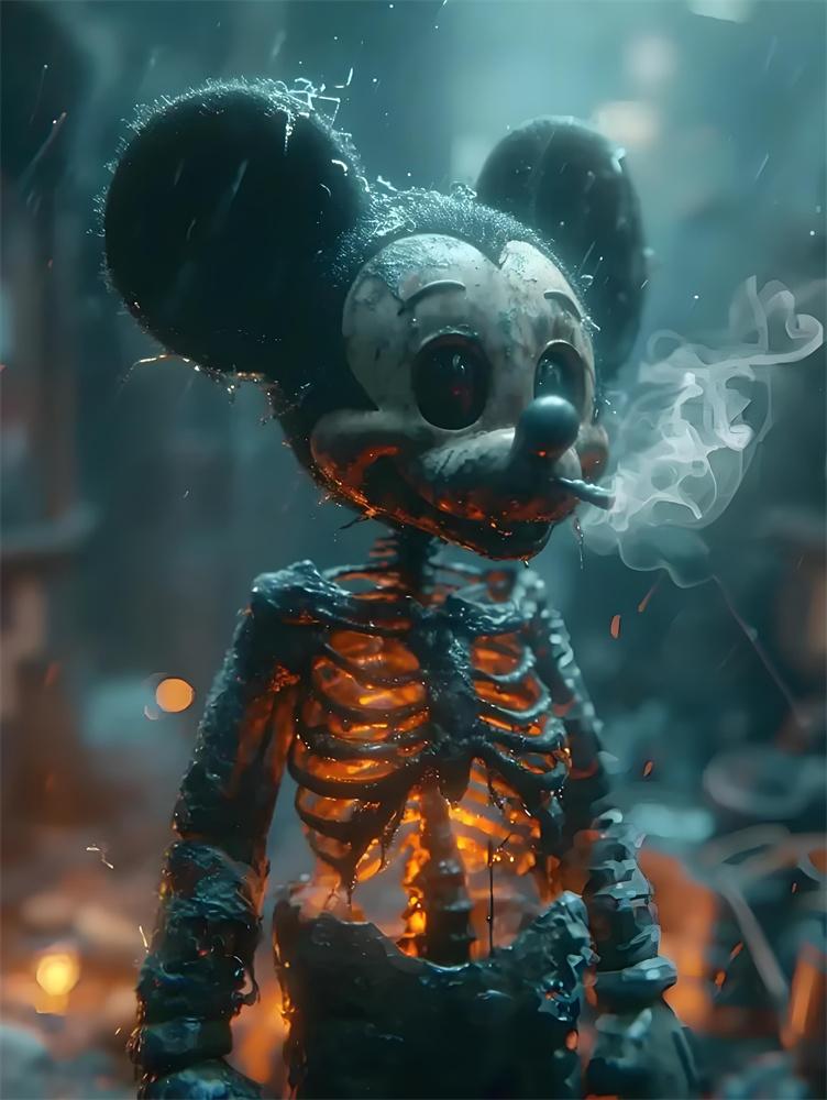 Disney 5D Алмазная Живопись Темный Микки Темный Ужас Преображение Декорация DIY Полная Алмазная Мозаика Инкрустация Набор для Вышивания Крестом Подарок