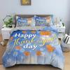 2025 Luxury New 3D Print Autumn Thanksgiving Day Duvet Cover King Queen Cartoon Orange Pumpkin Turkey Bedding Set Maple Leaves