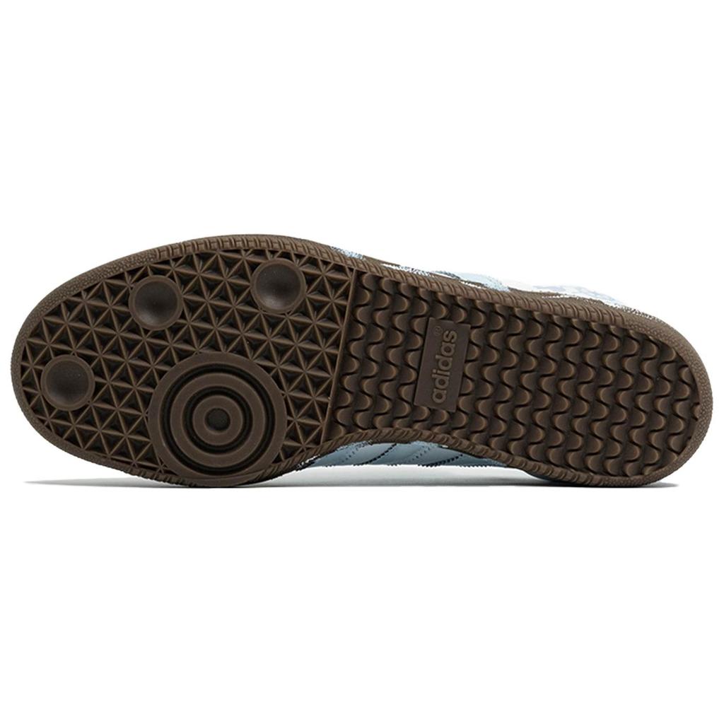 adidas Оригинальные кроссовки для скейтбординга SAMBA OG Унисекс Низкие Серый/Синий B75806(Team113-S-BOX)