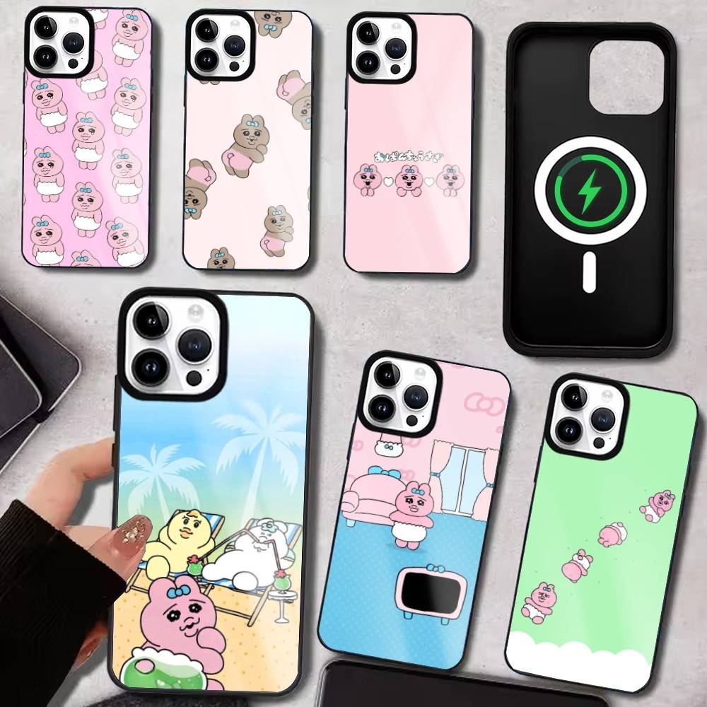 Cartoon O-Opanchu Usagi Phone Case For iPhone17,16,15,14,13,12,11 Plus,Pro Max Magnetic For Magsafe Wireless Charging