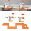 Embedded Handle Slotting Template Wardrobe Cabinet Door   Positioning Tool with Stainless Steel Fixed Clamp Bearing Cutter