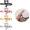 Adjustable Size Yarn Ring Cat Ears Crochet Ring Beginner Knitting Crocheting Loop Thread Wrapped Rings Tension Regulator Tool