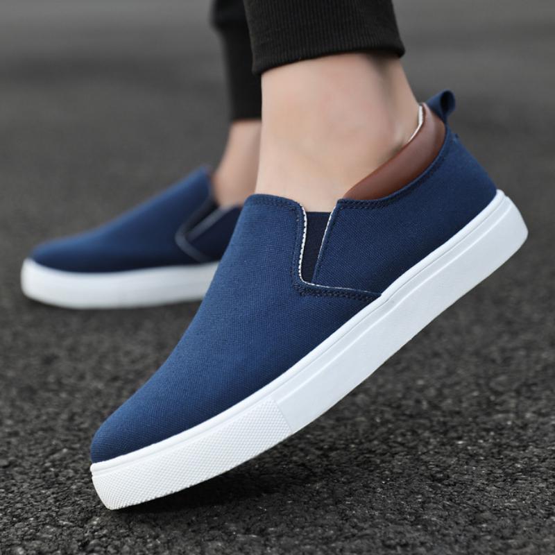 Fashion Men's Sneakers Male Canvas Casual Shoes 2024Boys Light Comfortable Slip-on Vulcanized Flats Casual Slip-on Shoes Zapatos Hombres