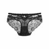 CINOON Sexy Women Lace Briefs Low-waist Hollow Out Transparent Panties Detachable Neck Hanging Lingerie Intimates