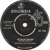 7-дюймовая пластинка FREDDIE & THE DREAMERS - I'm Tellin' You Now DB7086 Columbia 1963 UK Рок Б/У