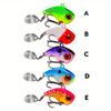 1Pcs Rotating Jig Metal VIB Spoon Spinner Fishing Lures Vibration Hard Bait For Bass Pike Winter Ice Fishing Tackle