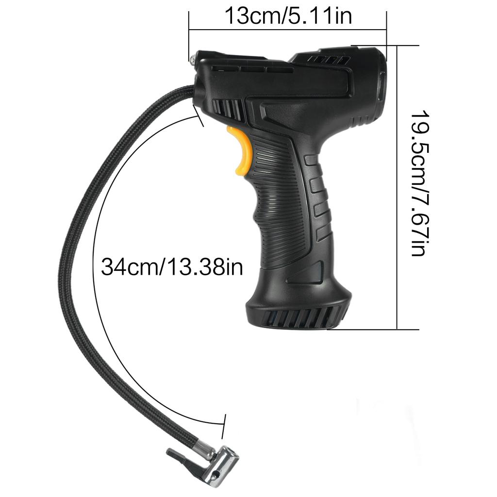 Портативный ручной автомобильный насос для накачки шин Беспроводной USB-перезаряжаемый Светодиодный дисплей Монитор давления Автоматическая накачка