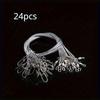 24pcs Stainless Steel Fishing Leaders, Durable & Tangle-Free, High-Strength Fish Wire Gear with Swivels & Snaps
