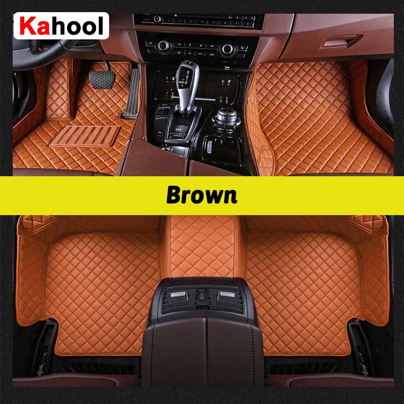 KAHOOL Custom Car Floor Mats For Mitsubishi Pajero V73 V77 V93 V97 Auto Carpets Foot Coche Accessorie