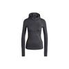 X Stella McCartney Color Block Logo Slim Fit Hooded Long Sleeve Regular T Shirt Women Tops Black IT9049