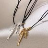 Long Fish Pendant Necklace Vintage Sweater Chain Fashionable Bone Pendant Choker  Gift