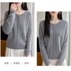 Women S Long Sleeve Loose Knit Cardigan Round Neck Soft Commute Sweater
