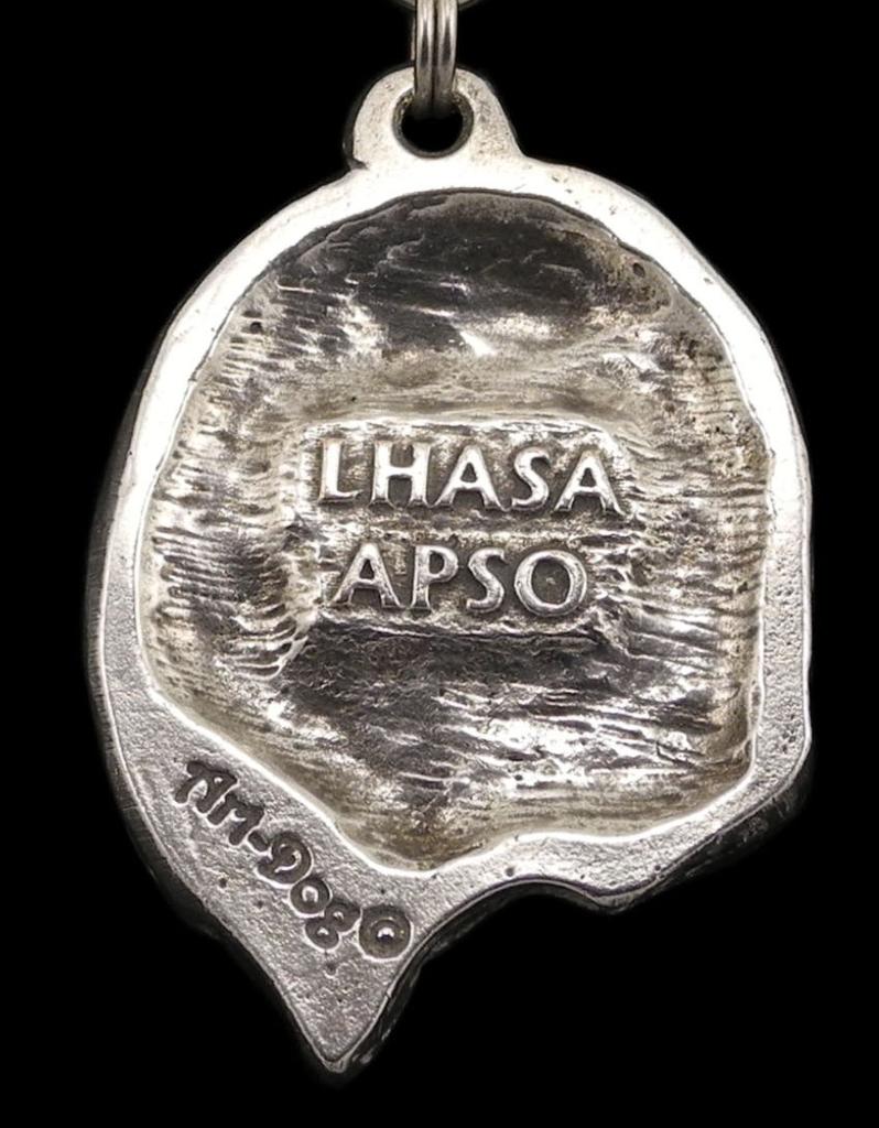 Lhasa Apso - Dog necklace in gift box, silver-plated locket for dog fan, striking pendant by Art-Dog brand