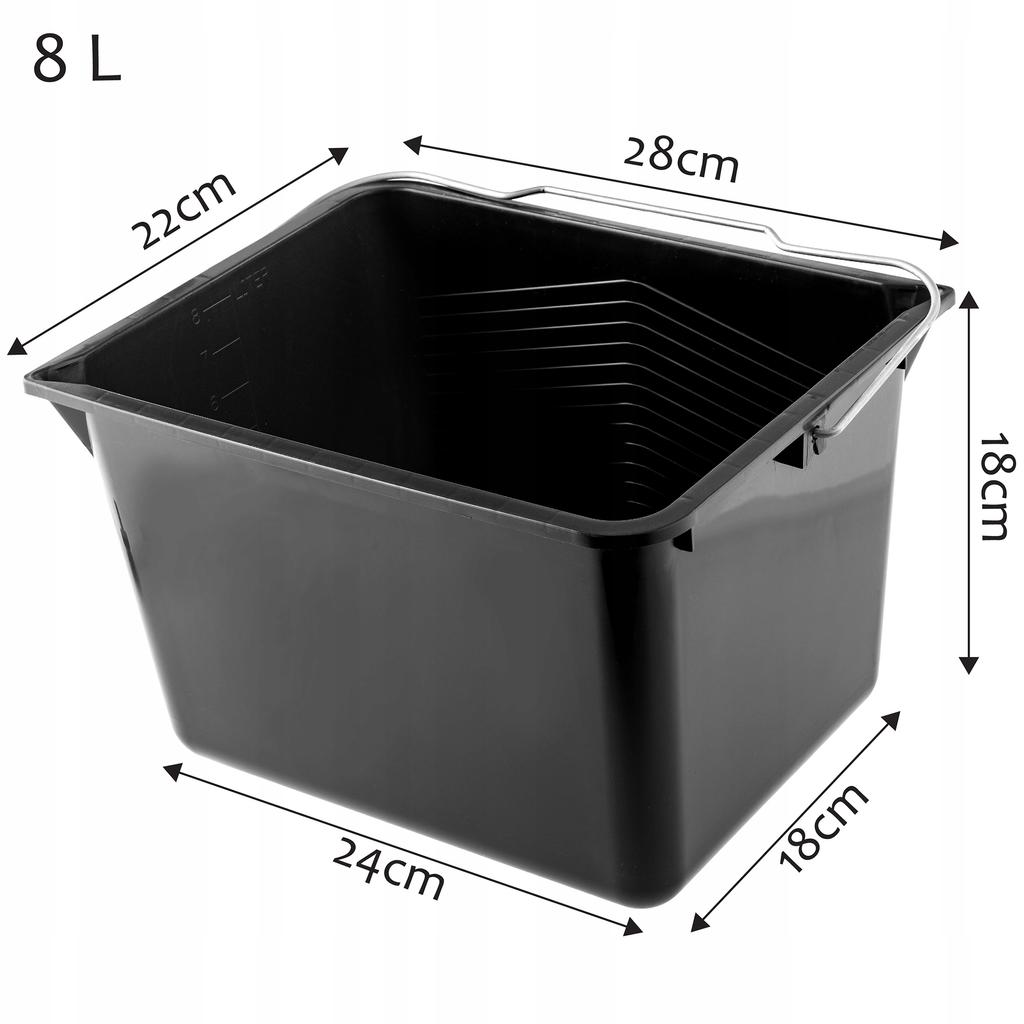 KADAX Wiadro malarskie Wiaderko Z Uchwytem 8Litrów 3szt