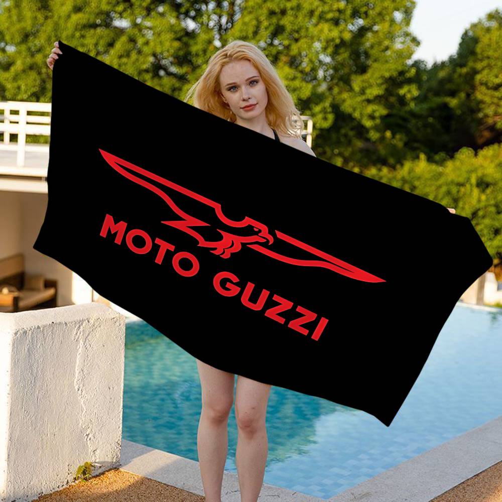 M-Moto Guzzi Пляжное полотенце Цветные банные полотенца Для девочки Микрофибра Быстросохнущее На заказ Без песка Пляж Йога Спа Тренажерный зал Бассейн