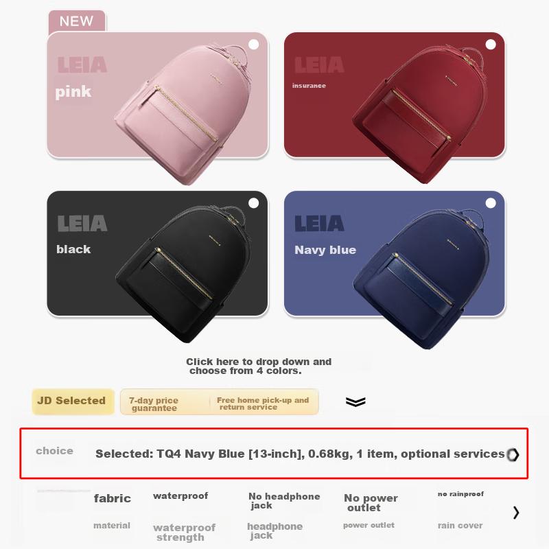 Samsonite (Samsonite) Рюкзак, сумка для 13-дюймового ноутбука, женский рюкзак, школьный рюкзак для студента, простая и модная дорожная сумка TQ4