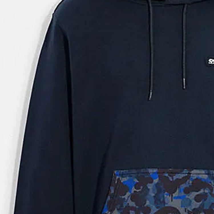 COACH Sweatshirts Men's Blue Hooded Moderate Regular CB812-BLU