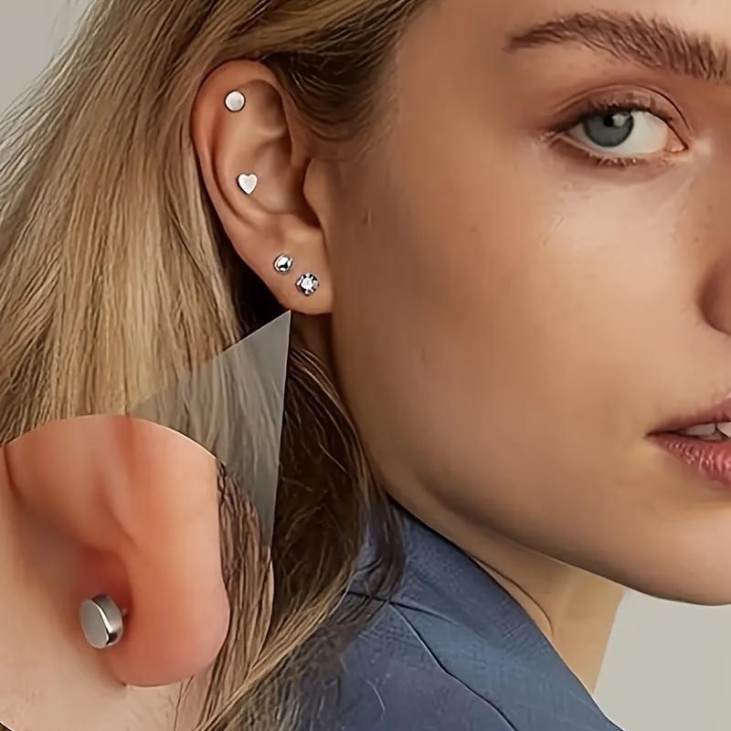 12 Пар Серьги из Нержавеющей Стали Гипоаллергенные 20G Медицинская Сталь Хрящ Опал Цирконий Жемчуг Серьги для Сна