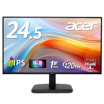 Acer Монитор дюймов Full HD матовый IPS 120 Гц sRGB AdaptiveSync HDMI Mini 15 Pin без терминала VESA совместим с Zero Frame Design EK251QGbi 24.5