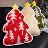 Christmas Tree Plush Throw Pillow Lovely Soft Stuffed Toy Cozy Sofa Cushion Warm Winter Gift