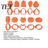 Fondant Pressing Molds 10Pcs Halloween Cake Pop Mold with 100 Paper Sticks, Pumpkin Ghost Handmade Decorating Tools Skull Baking for Party Favors,