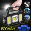 1500MAH NEW USB Rechargeable Super Bright Solar LED Camping Flashlight With COB Work Lights Handheld Solar Powered Lanterns Searchlight