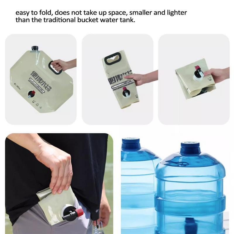 Портативная складная сумка для воды 8 л, автомобильная дорожная сумка для хранения питьевой воды, складной контейнер для воды, автомобильные аксессуары