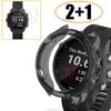 Защитный чехол 2-в-1 + Защитная пленка для экрана для Garmin Forerunner 245 245 Music Мягкий ТПУ Защитная накладка-панель Закаленное стекло