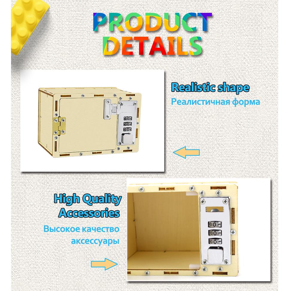 Механический кодовый замок, наборы моделей «сделай сам», научные игрушки для детей, ручная сборка, коробка с паролем, набор «сделай сам», деревянные игрушки, образование