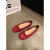 Evening Wind Gentle Butterfly Ladyshoes Ballet Flats French Retro Soft Sole Silver Single Shoes Spring and Summer Small Fragrant Wind Women's Shoes