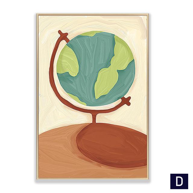 Глобус картина маслом цветы и фрукты настенная живопись холст картины плакаты на скандинавскую тему и принты настенные панно для декора гостиной