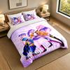 3Pcs Bedding SetKpop Demon Hunters Soft Bed Sheet and Two Pillowcases Home Bedroom Decor