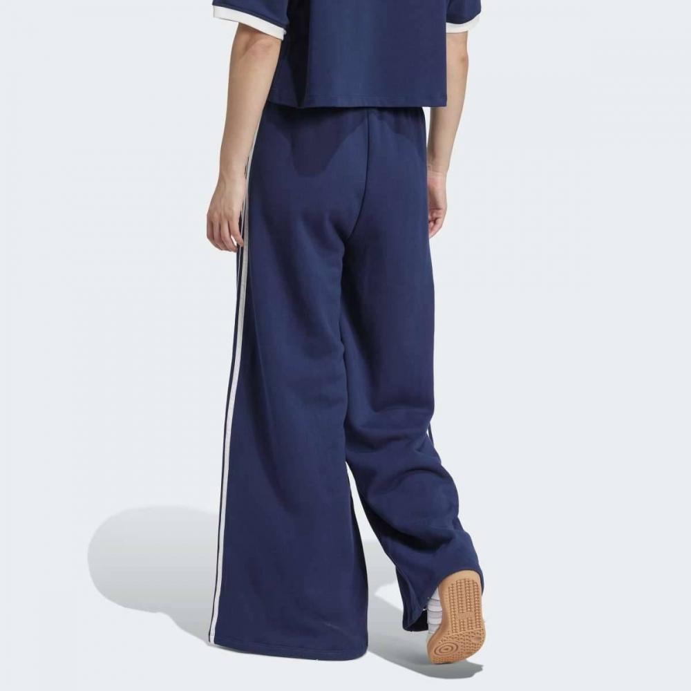 Adidas Unisex Loose French Terry Wide Leg Pants Navy Jc5765