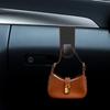 Large Load-Bearing PU Leather Alloy Hook Hanger Car Rear Seat Hanging Double Hook For Interior Storage Car Accessories