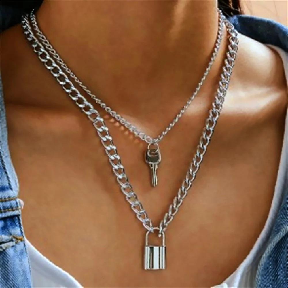 DAXI винтажные панк-цепочки на шею колье-подвеска ожерелье для женщин золотой цвет толстая цепочка ожерелья вечерние ювелирные изделия в стиле бохо воротник