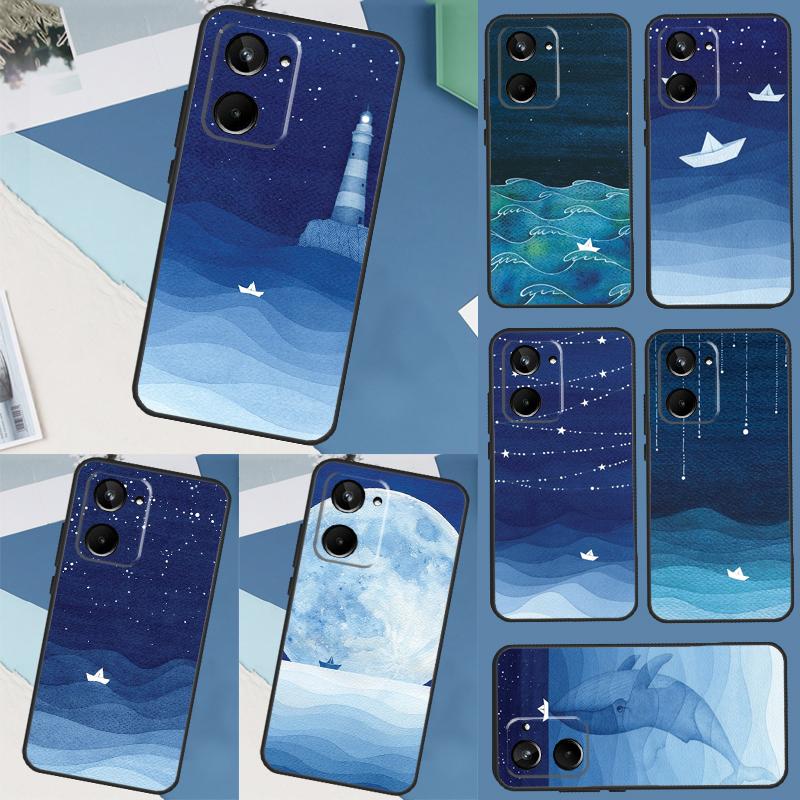 Океанские волны парусник Для Realme GT Neo 5 3 2 T 8 9 10 11 Pro Plus C11 C15 C21 C25 C30 C31 C33 C35 C55 C21Y Чехол