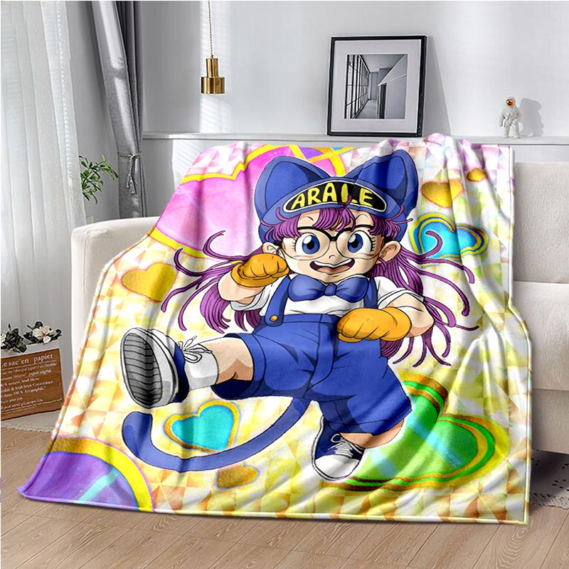 DR-Slump-Arale Cartoon Throws Blanket Kids Super Soft Cute Blankt for Travel Couch Sofa Picnic Bed Flannel Blanket Birthday Gift
