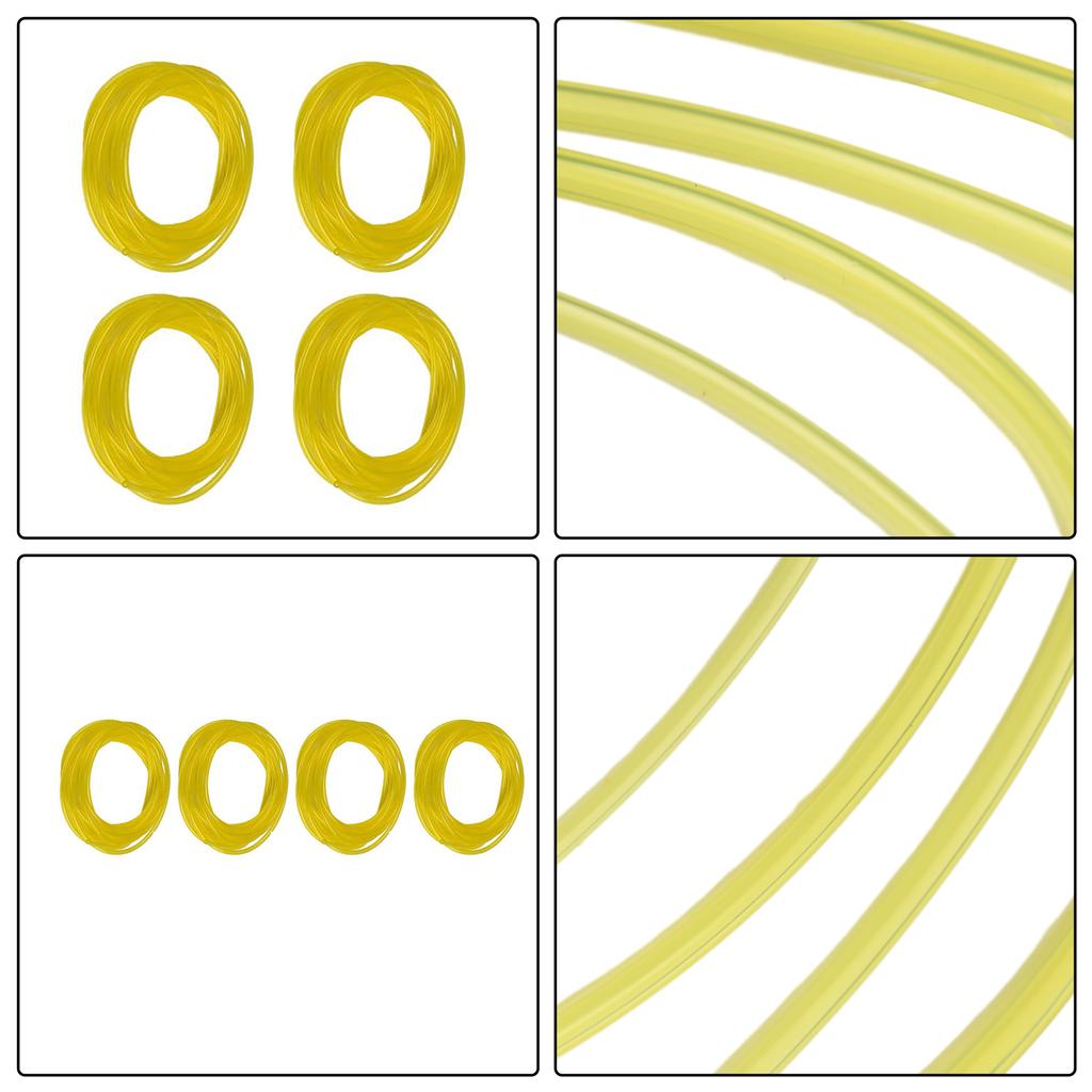 4 размера Универсальный бензиновый топливный шланг для бензопилы, триммера, воздуходувки, пластиковый желтый топливный шланг 1 м