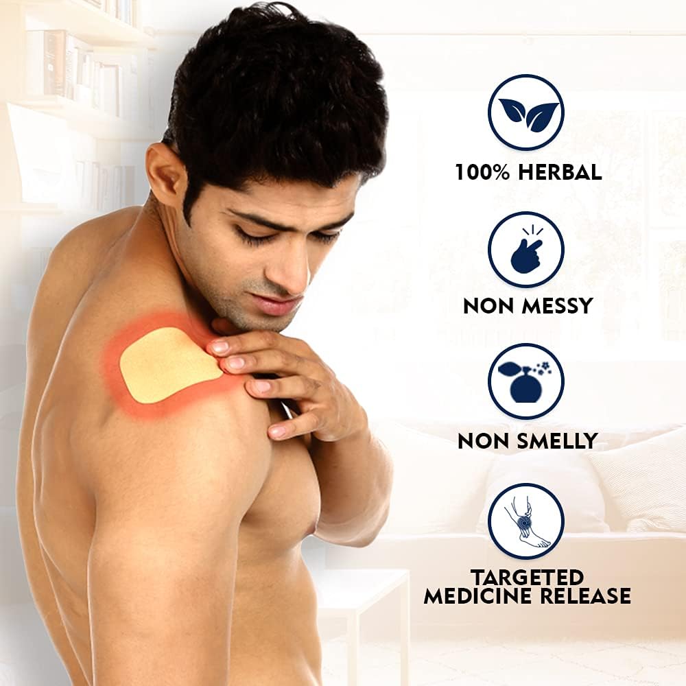 Пластыри для снятия боли и скованности в мышцах (10 шт), Herbal Pain Relief Patch from Muscle Pain and Stiffness (Large, 10 pcs),  Viopatch