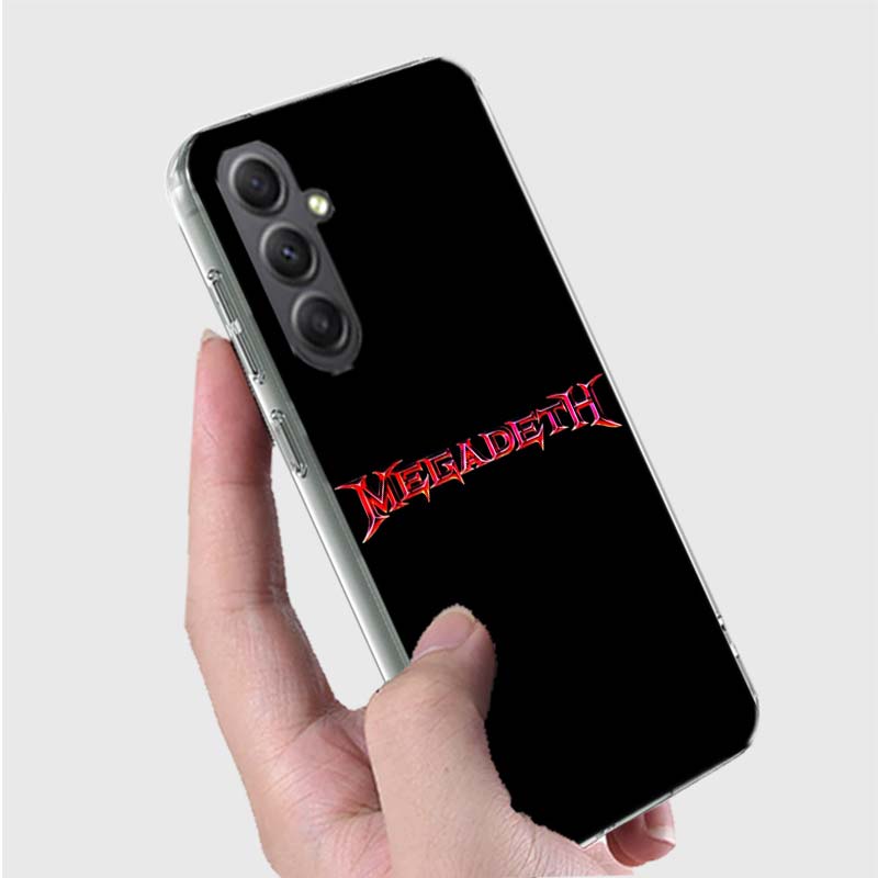 Чехол для телефона Музыкальная группа M-Megadeth для Samsung A16 A26 A36 A56 A17 A03S A04S A02S A05S A50S A30 A20 A70S A40 A21 Galaxy Note 20 10
