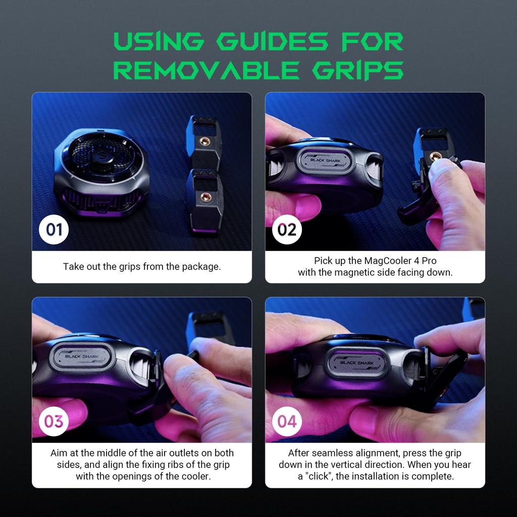 Охлаждение смартфона Black Shark MagCooler 4 Pro Магнитное охлаждение сотового телефона RGB 27 Вт сотовый телефон видео автомобильный мобильный охладитель для сотового iPad вентилятор, вентилятор, свет,